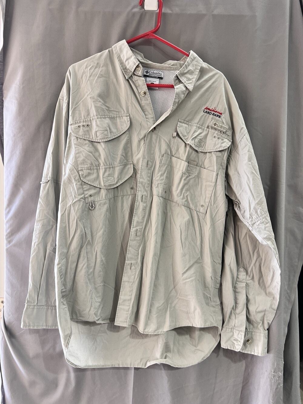 Columbia Sportswear PFG (Performance Fishing Gear) Size L TG2187 Grunge Retro